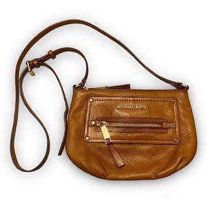 MICHAEL KORS Michael by Michael Kors Small Brown Leather Crossbody Bag